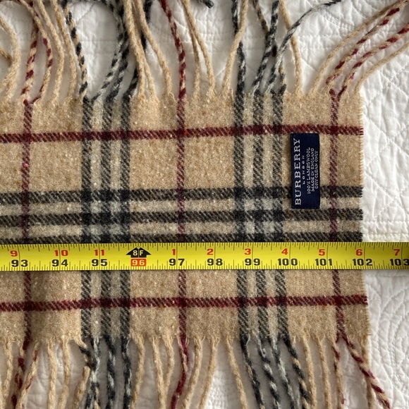 Burberry Happy Scarf Double Fringe Nova Check Lambswool Extra Long - Picture 7 of 15
